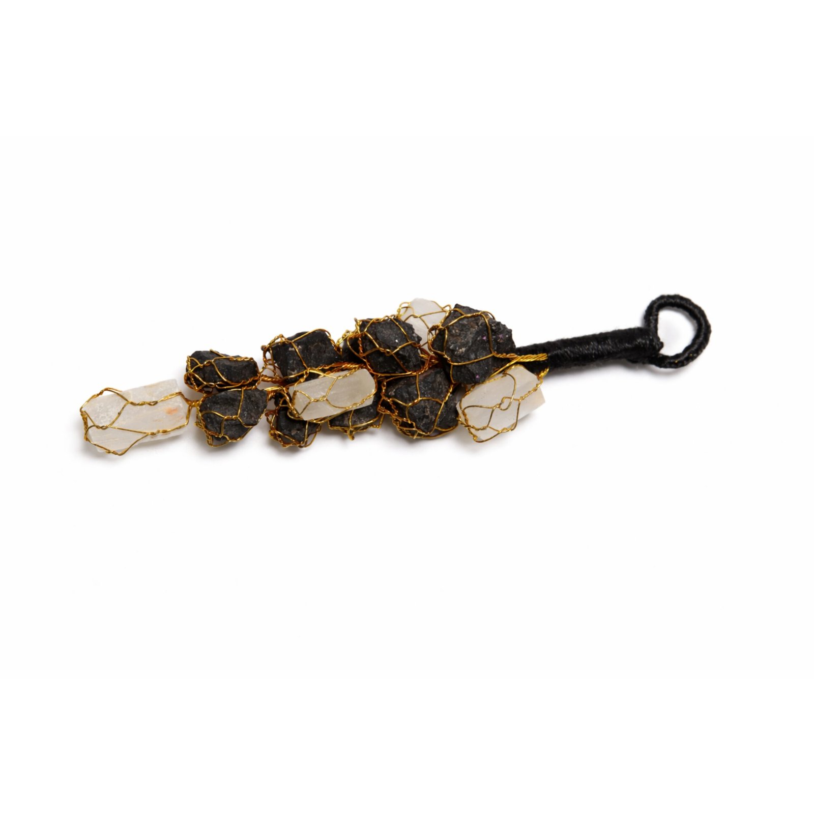 Tourmaline & selenite hanging