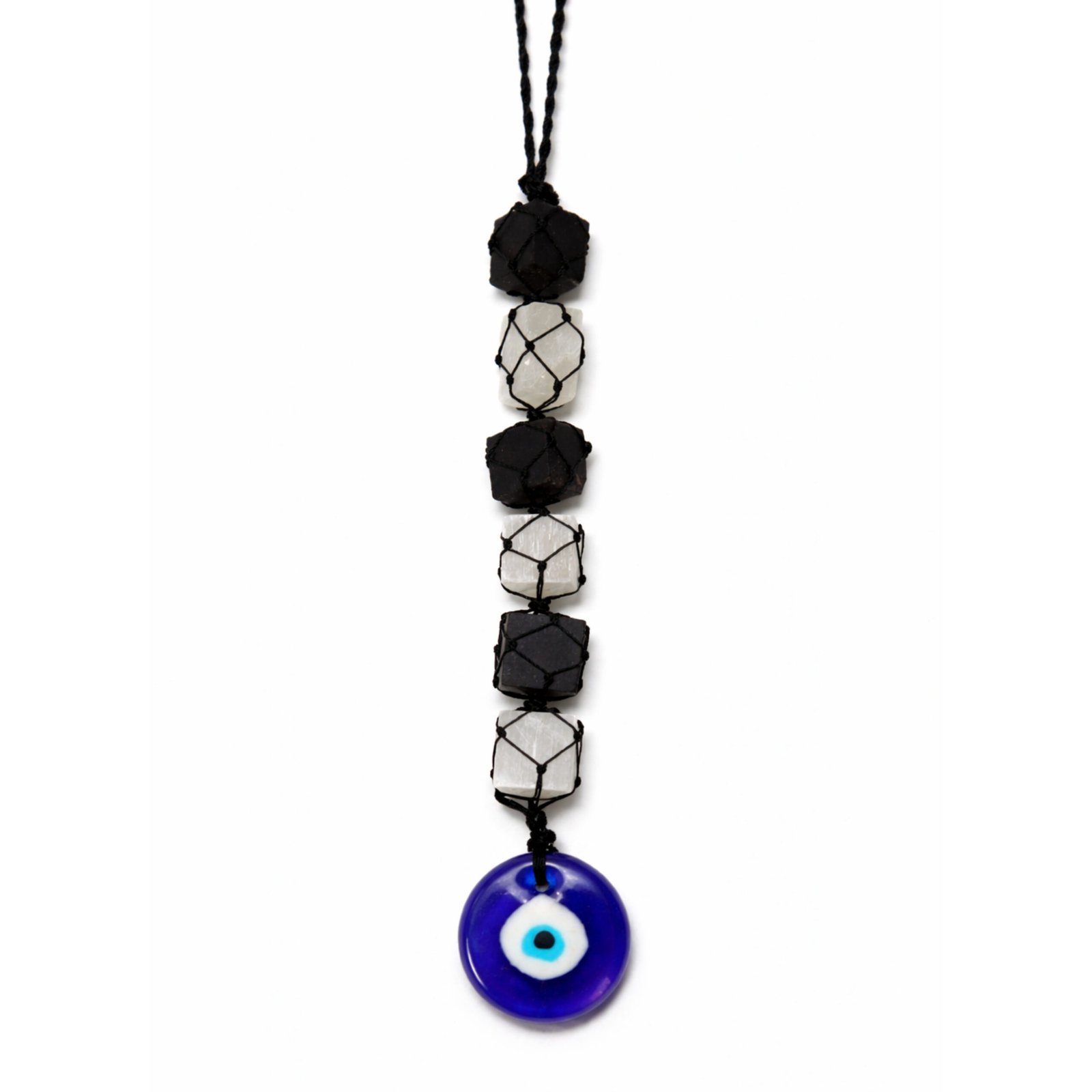 Evil Eye Selenite and Black Tourmaline Hanger - Image 4
